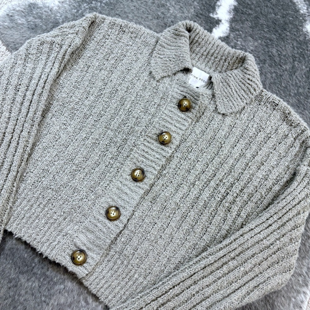 NWT Pink Rose Cozy Cardigan Top - Picture 5 of 10